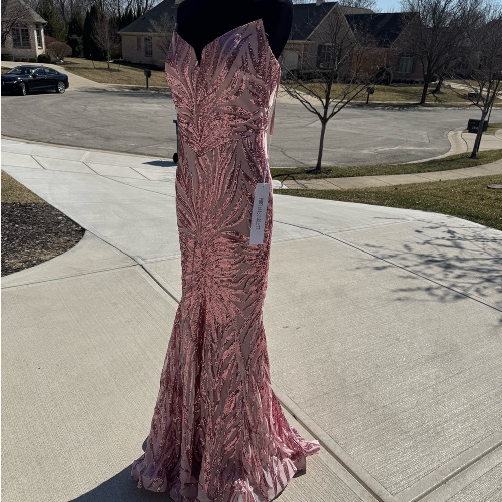 Elegant Pink Evening Gown